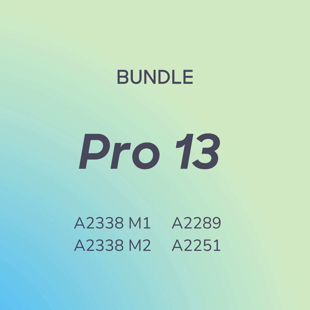 Pro 13 A2338 M1/M2, A2289, A2251 Bundle