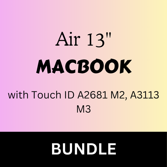 Bundle : Macbook Air 13 with Touch ID A2681 M2, A3113 M3