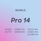 Bundle : Macbook Pro 14 A2442, A2779, A2992 M3, A2918 M3, A3112 M4, A3401 M4, A3185 M4