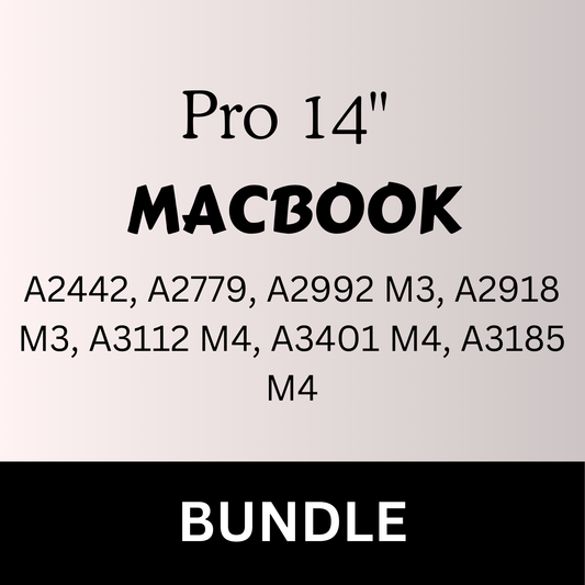 Bundle : Macbook Pro 14 A2442, A2779, A2992 M3, A2918 M3, A3112 M4, A3401 M4, A3185 M4