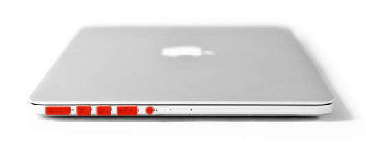 Pro 13" with CD-ROM Dust Plugs in Red