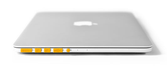 Pro 13" with CD-ROM Dust Plugs in Yellow