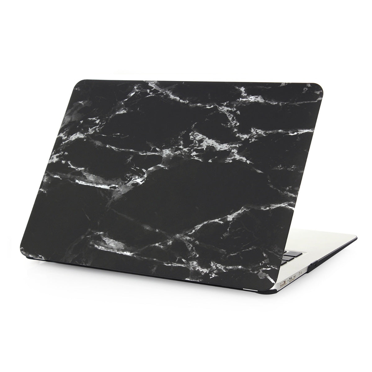 Air 13" with Touch ID  Macbook Case in Marble Black With Gray Streaks (A1932)