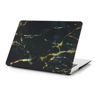 Marble Black with Gold Streaks Macbook Case - Pro 13