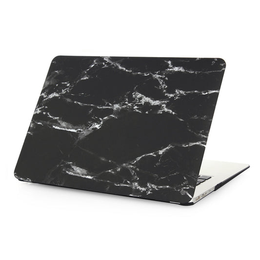 Best Marble Black with Gray Streaks Macbook Case
